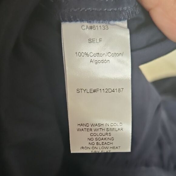 Adelyn Rae Navy BlueCotton Puff Sleeve A-line Dress - Picture 10 of 16